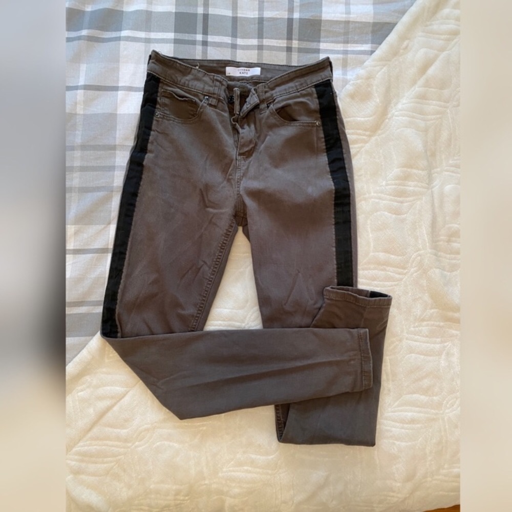 Dynamite Olive Green Stripped Jeans